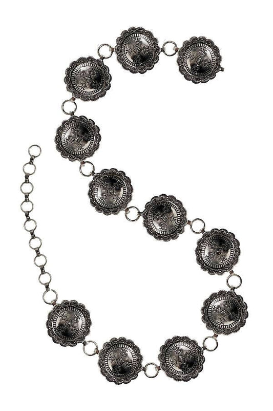 Western Metal Concho Chain Belt