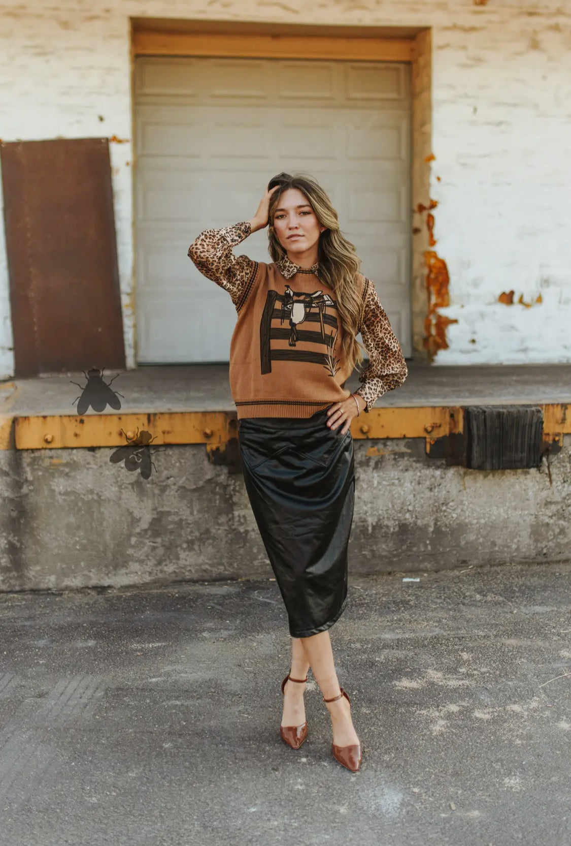Laredo Knit Vest—Saddle