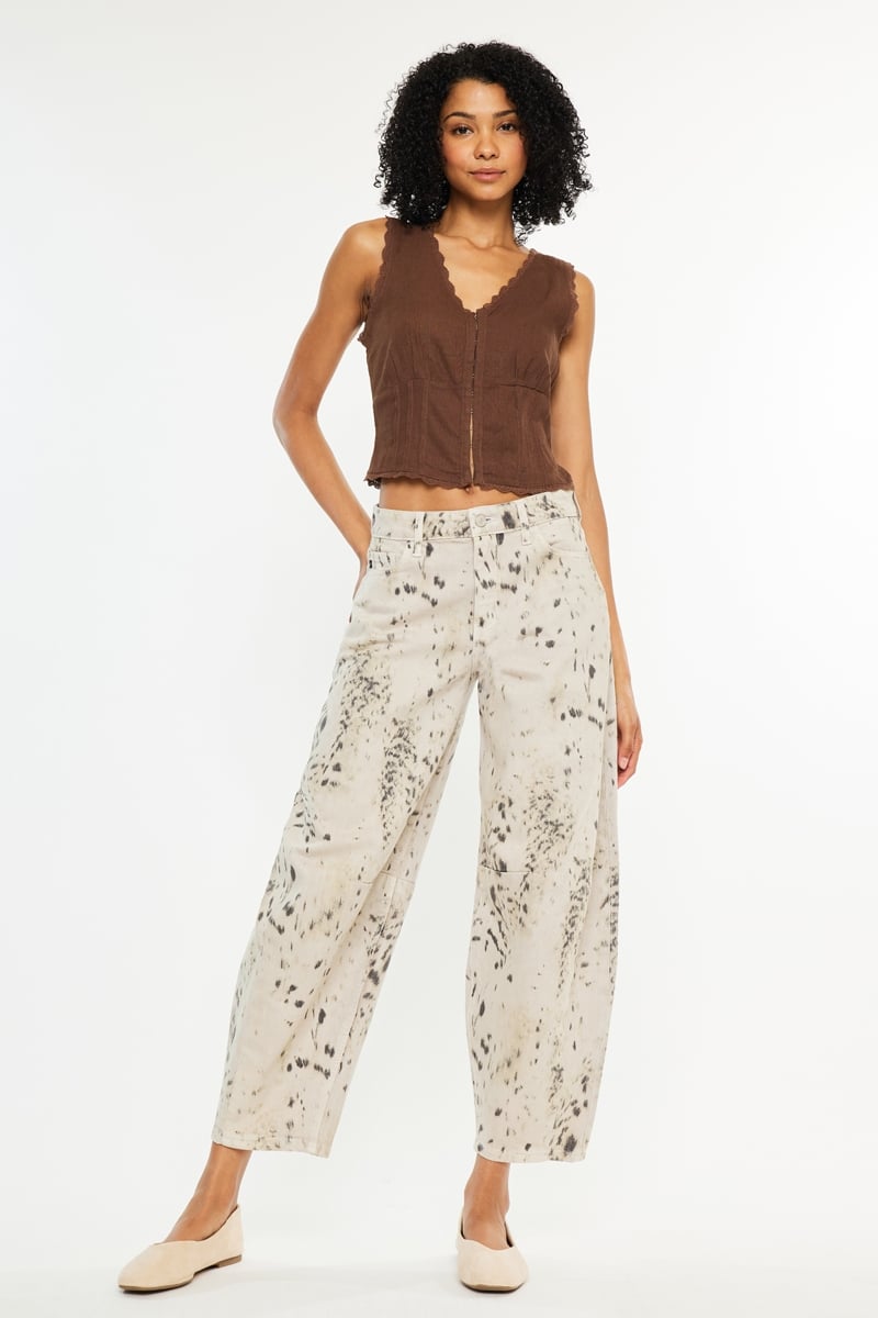 KanCan Brindle Cowprint Horseshoe Jeans