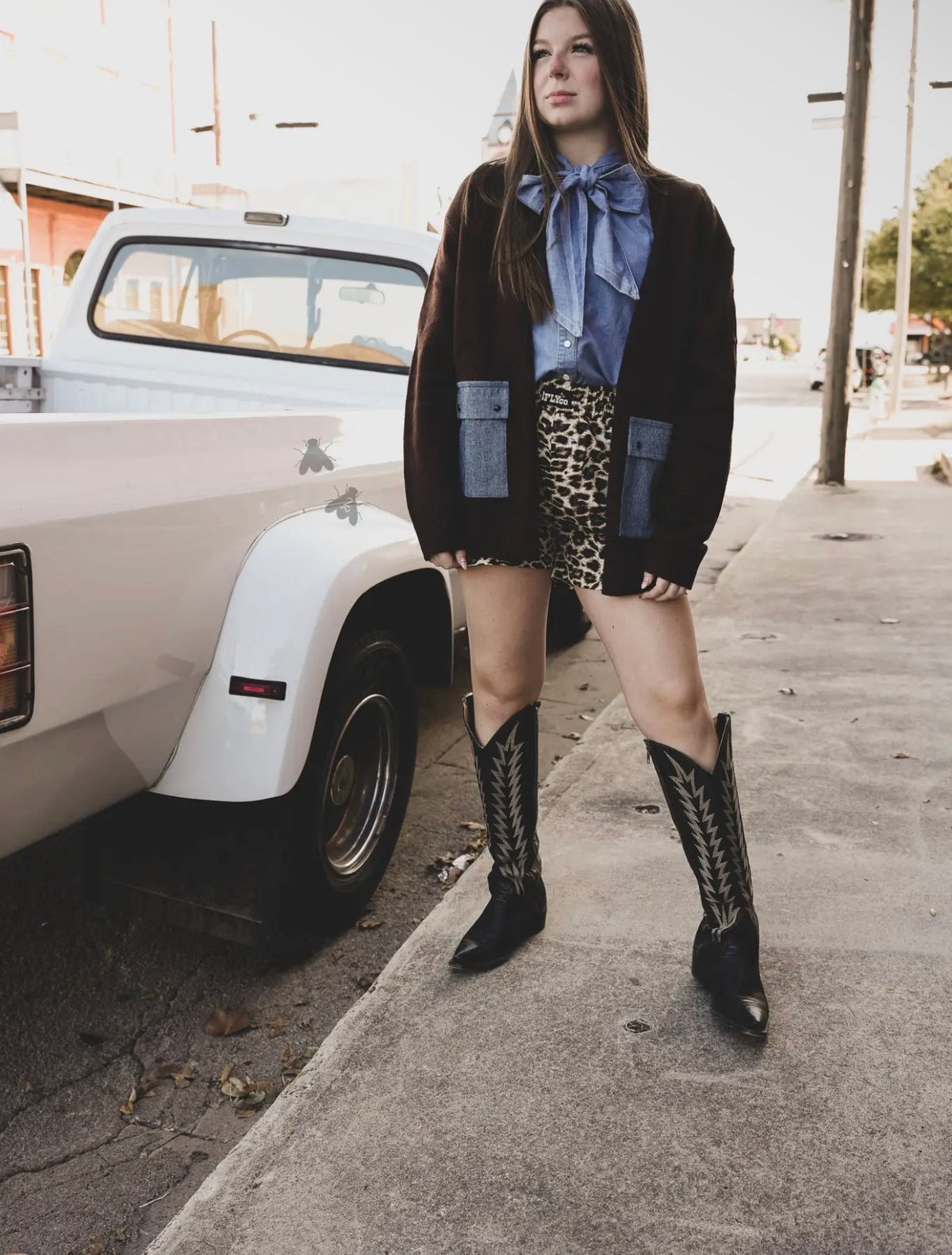 Cattle Babe Cardigan—Angus