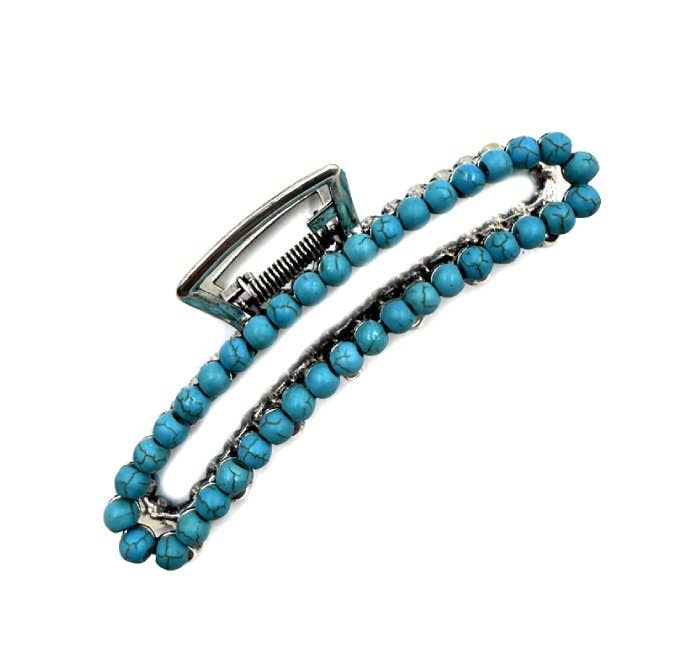 Western Turquoise Stone Large Hair Claw