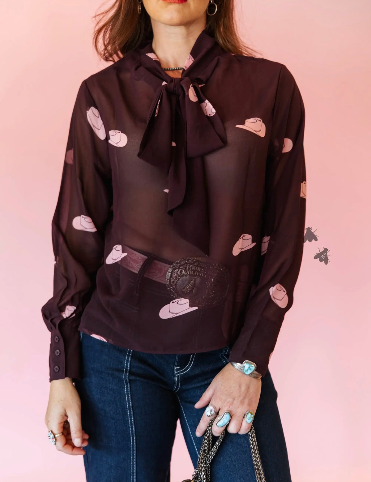 Sheer Western Top *Hats