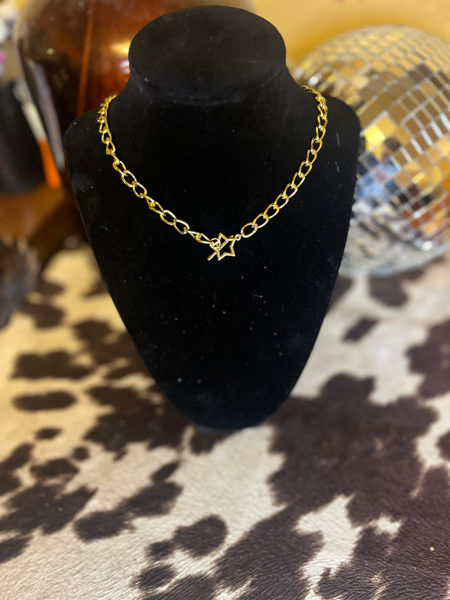 Gold Star Toggle Necklace