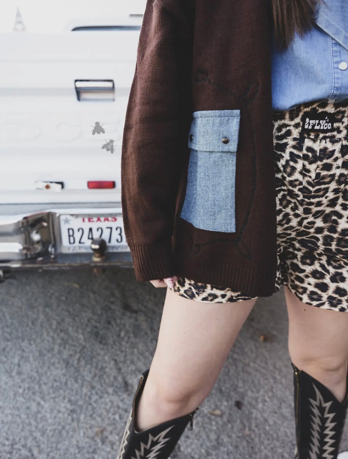 Cattle Babe Cardigan—Angus