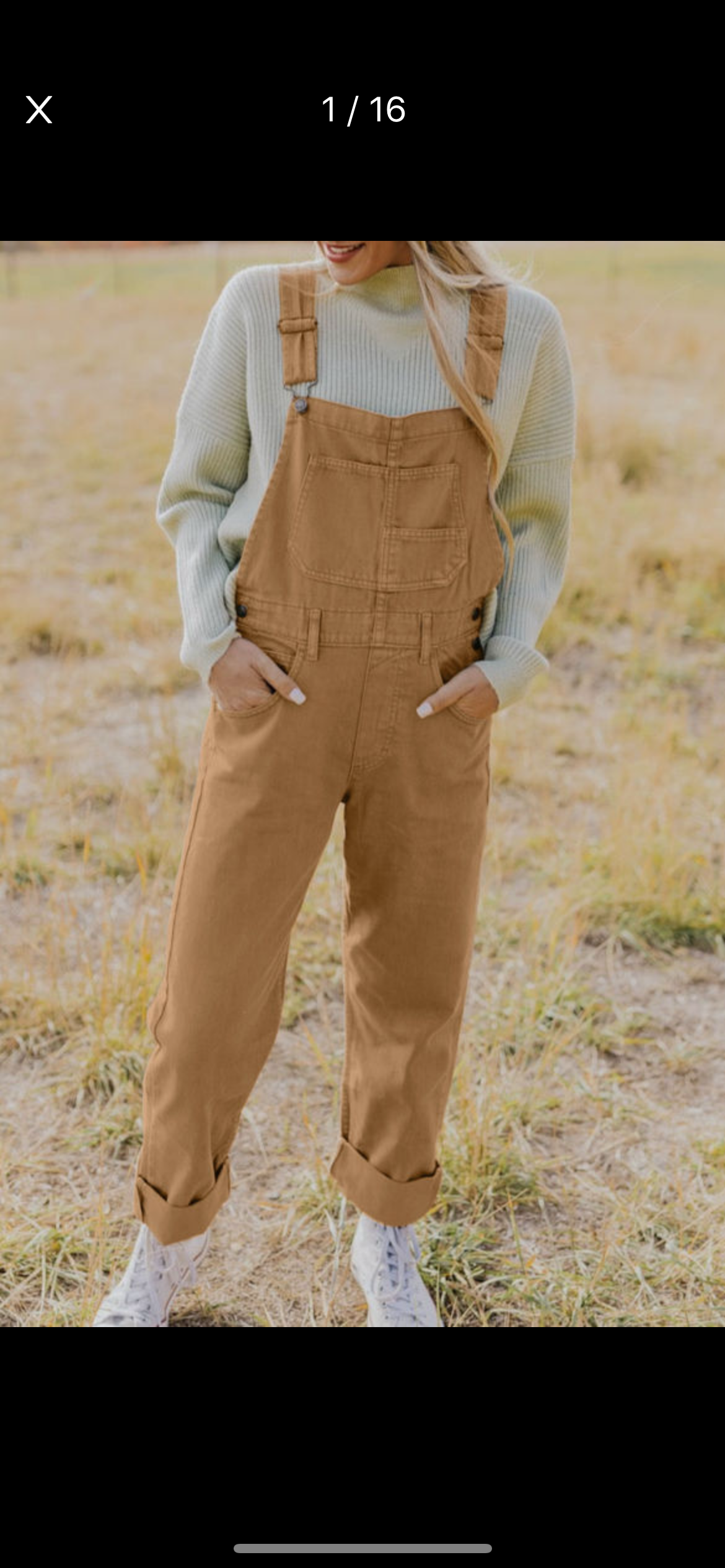 Khaki Denim Overalls