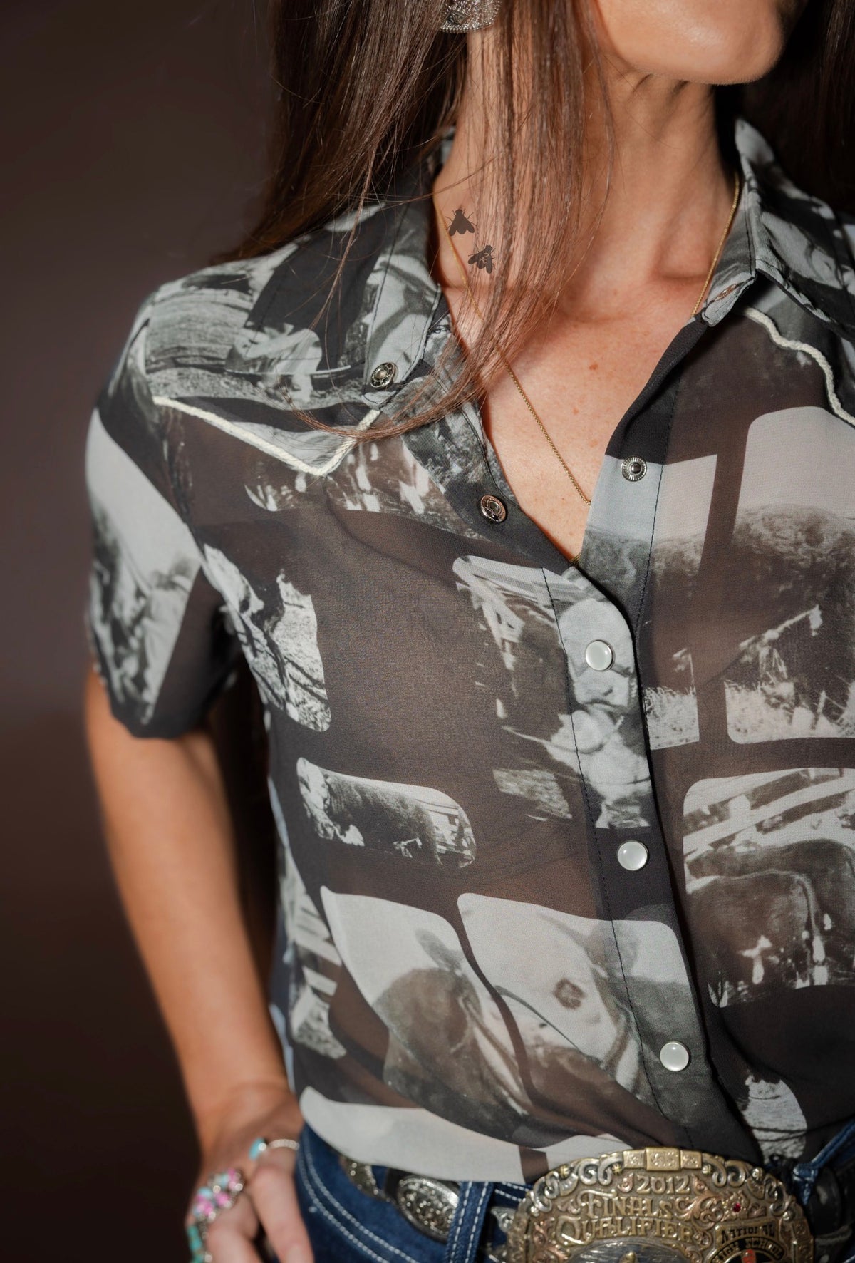 Hereford Edit Short Sleeve Pearl Snap