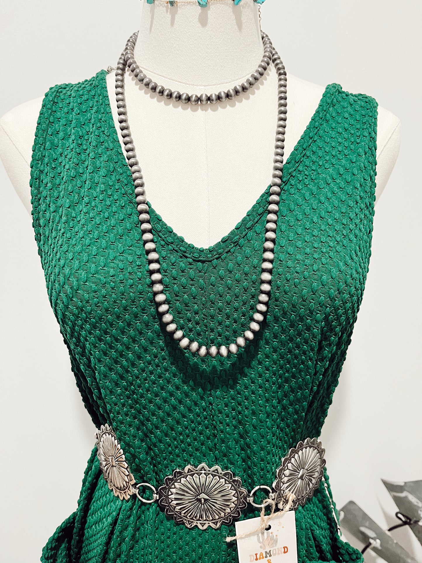 Hunter Green Textured Jumpsuit