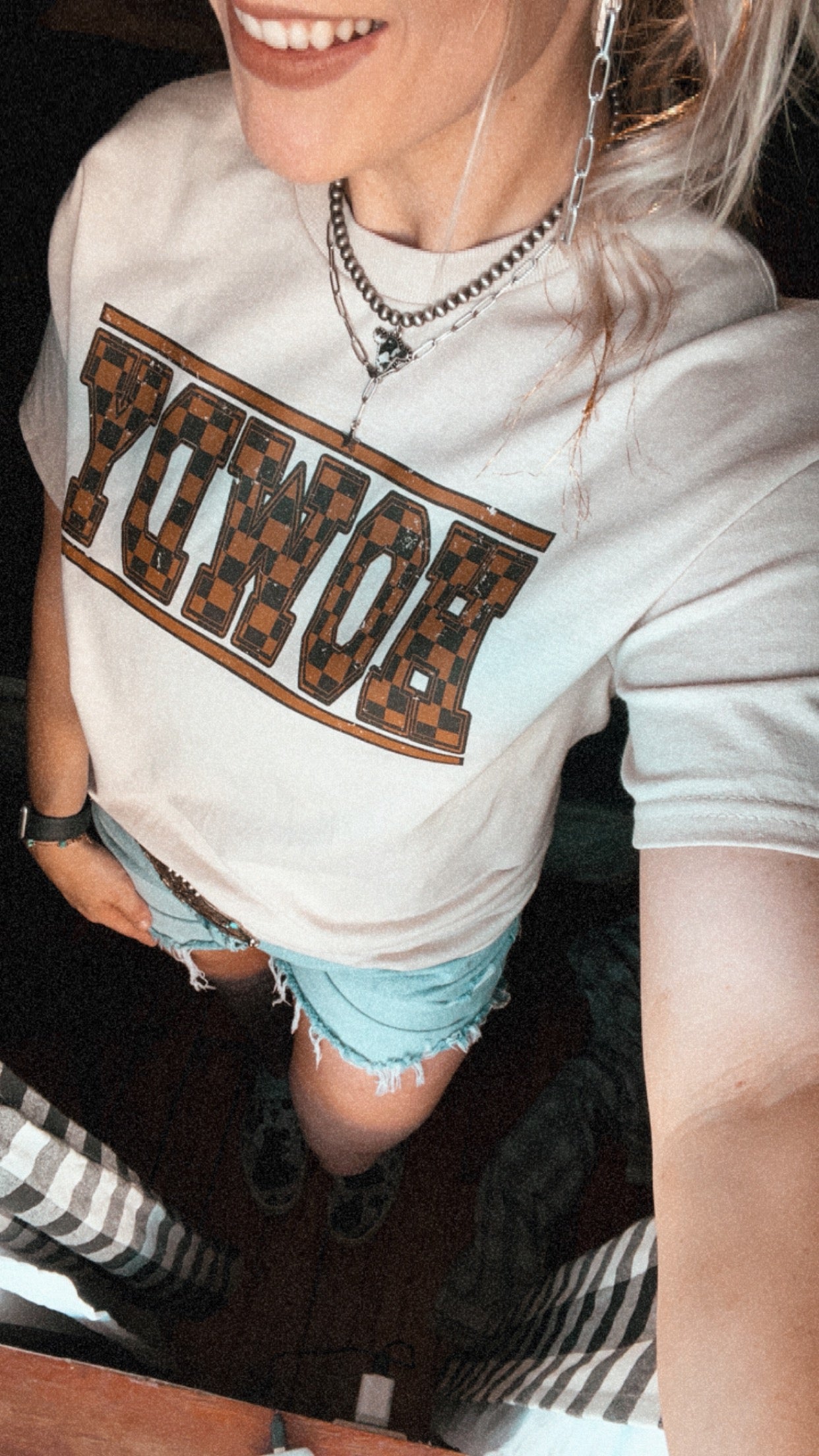 Checkered HOWDY Tee 🤠