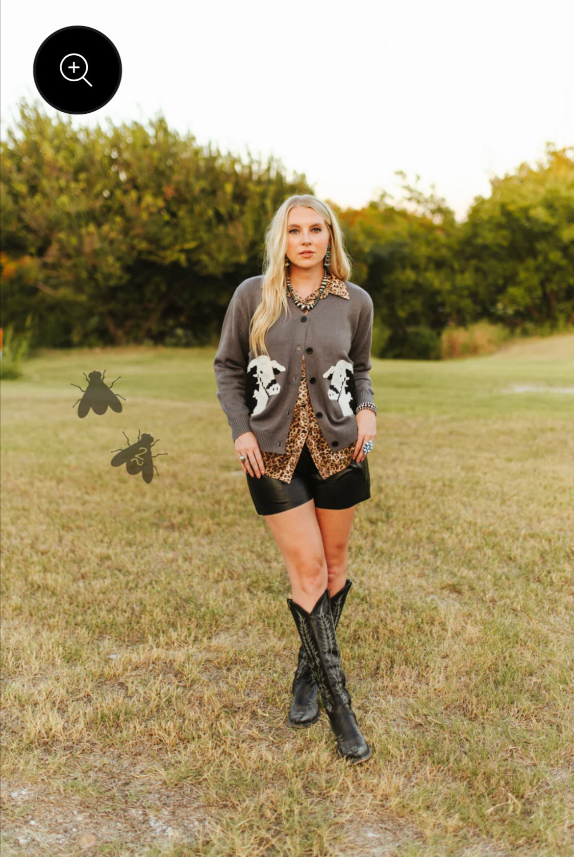 Cattle Cardi—Black Baldy