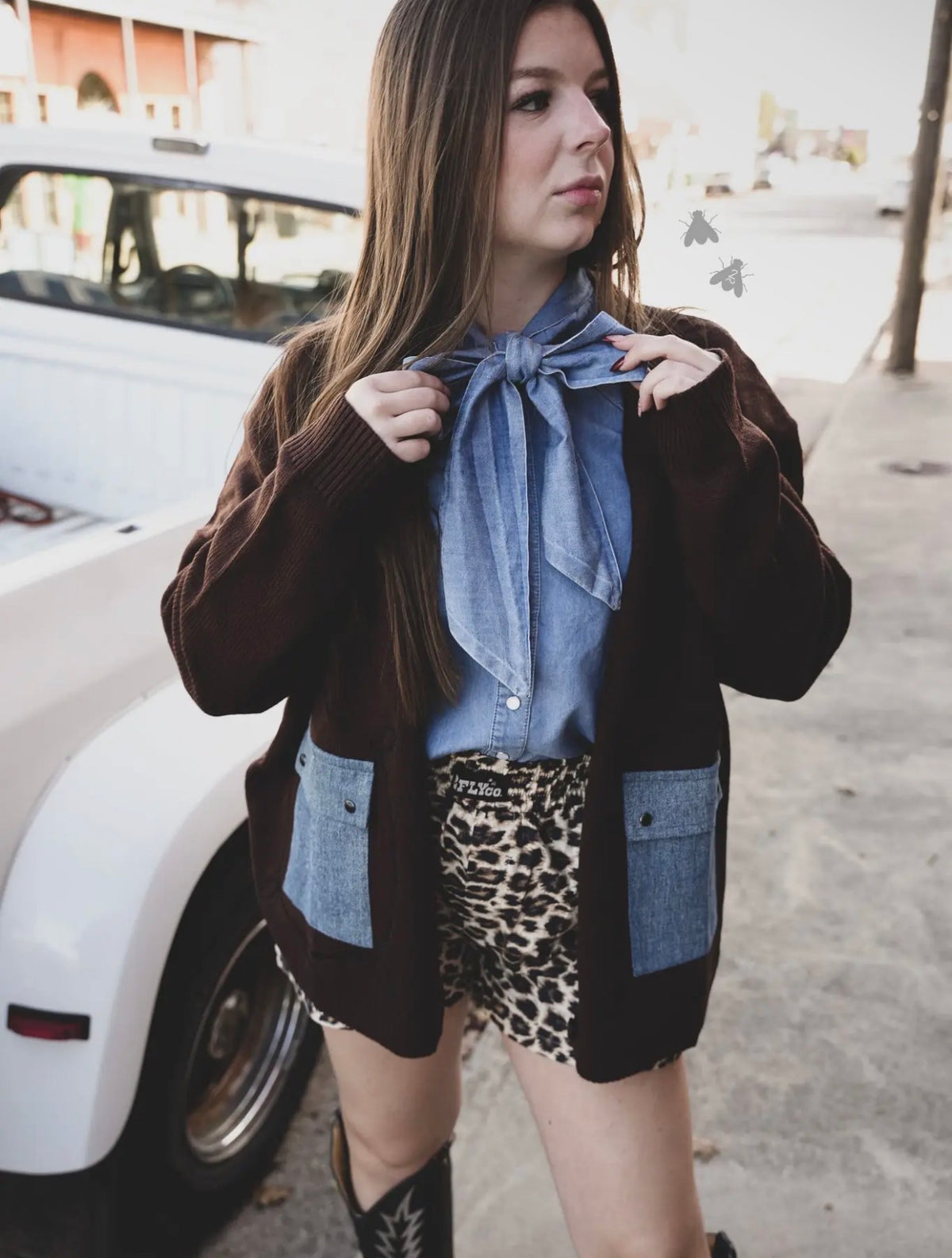Cattle Babe Cardigan—Angus