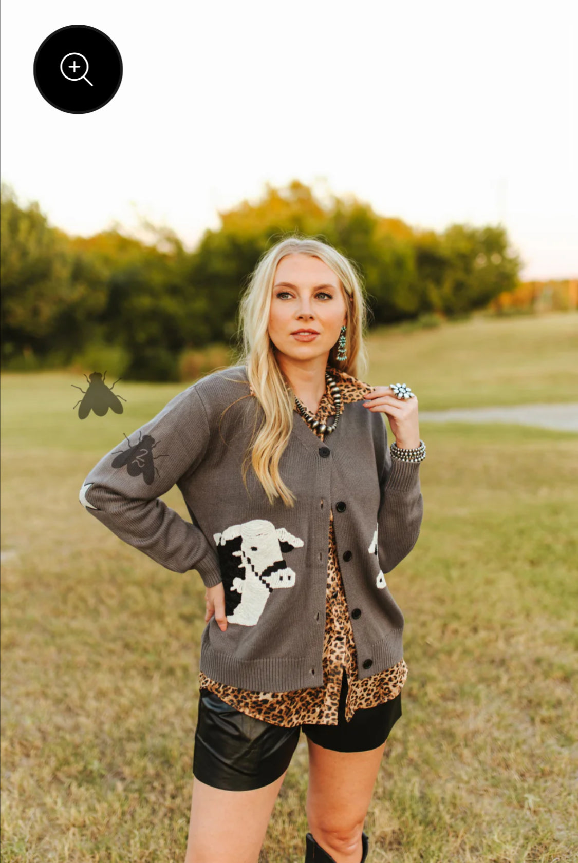 Cattle Cardi—Black Baldy