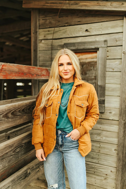 Don’t Fence Me In Jacket- Tan