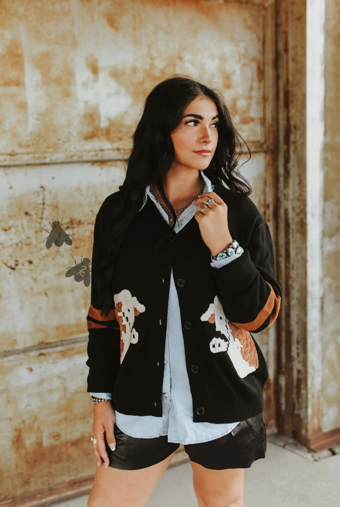 Cattle Cardi—Black Hereford