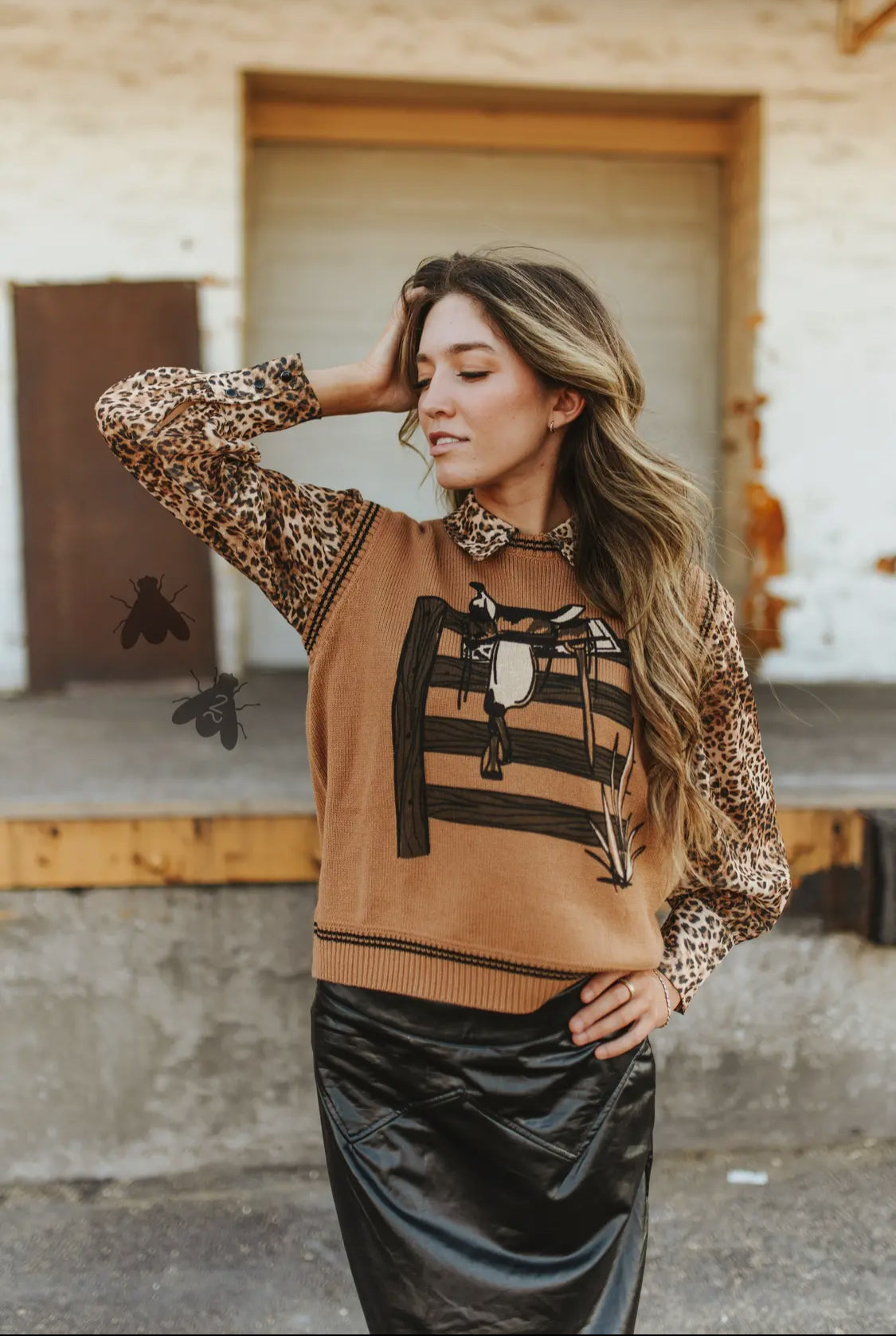 Laredo Knit Vest—Saddle