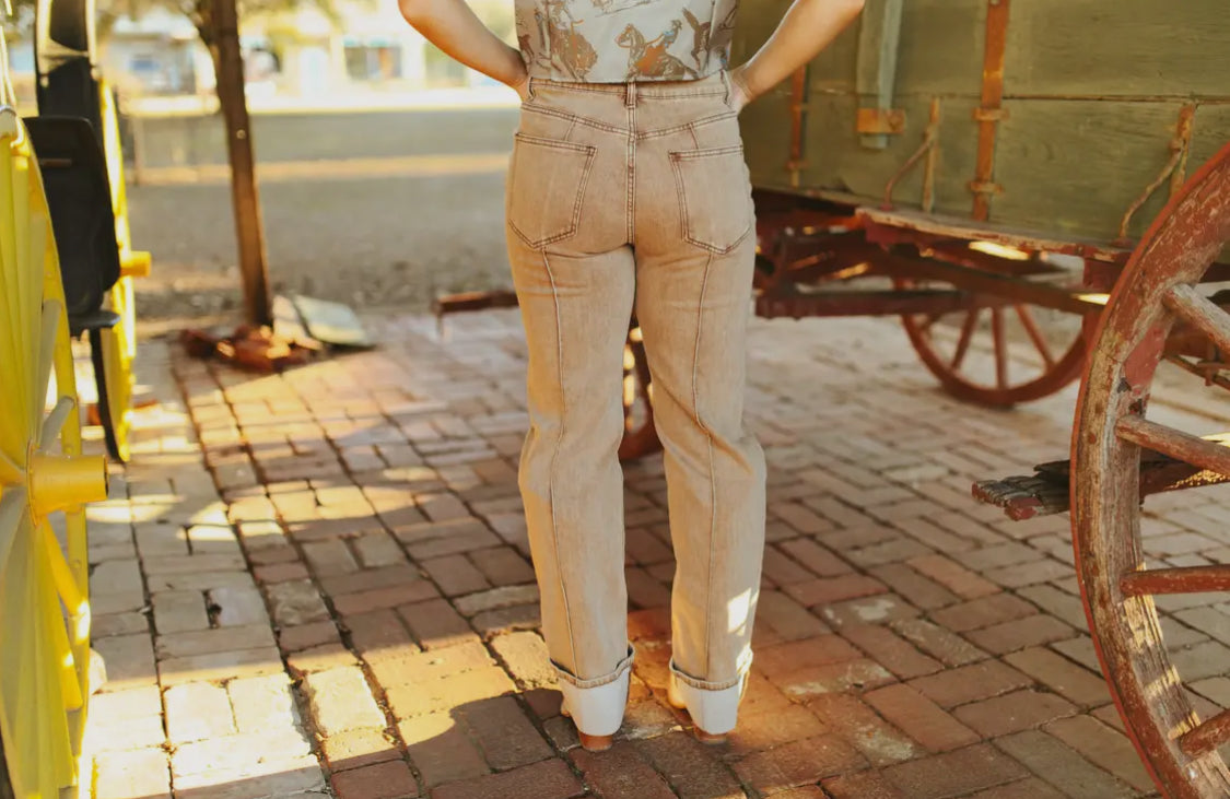 Buckskin Bae Seamed Jeans