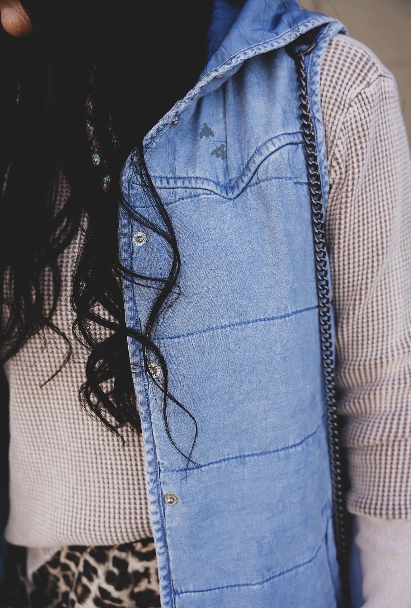 The Quincy Quilted Pearl Snap Vest