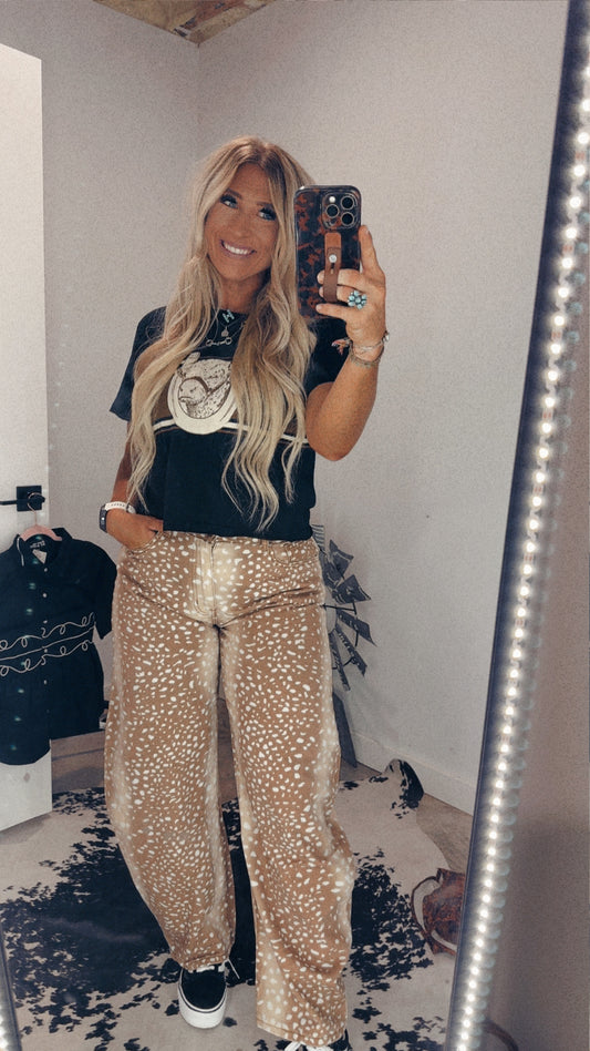Bambi Deer Barrel Jeans