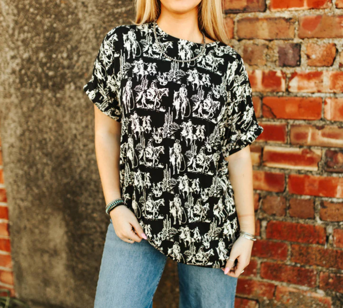 Dusk Desert Mom Cuff Top