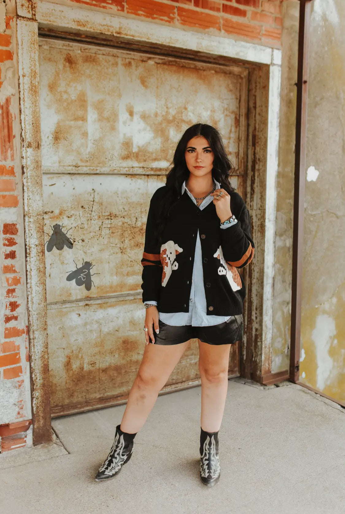 Cattle Cardi—Black Hereford