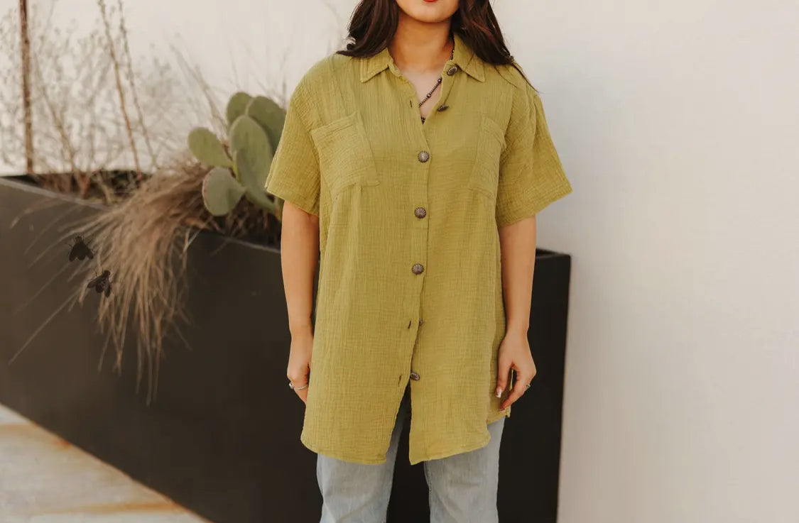 Rodeo Grounds Button Up- Verde
