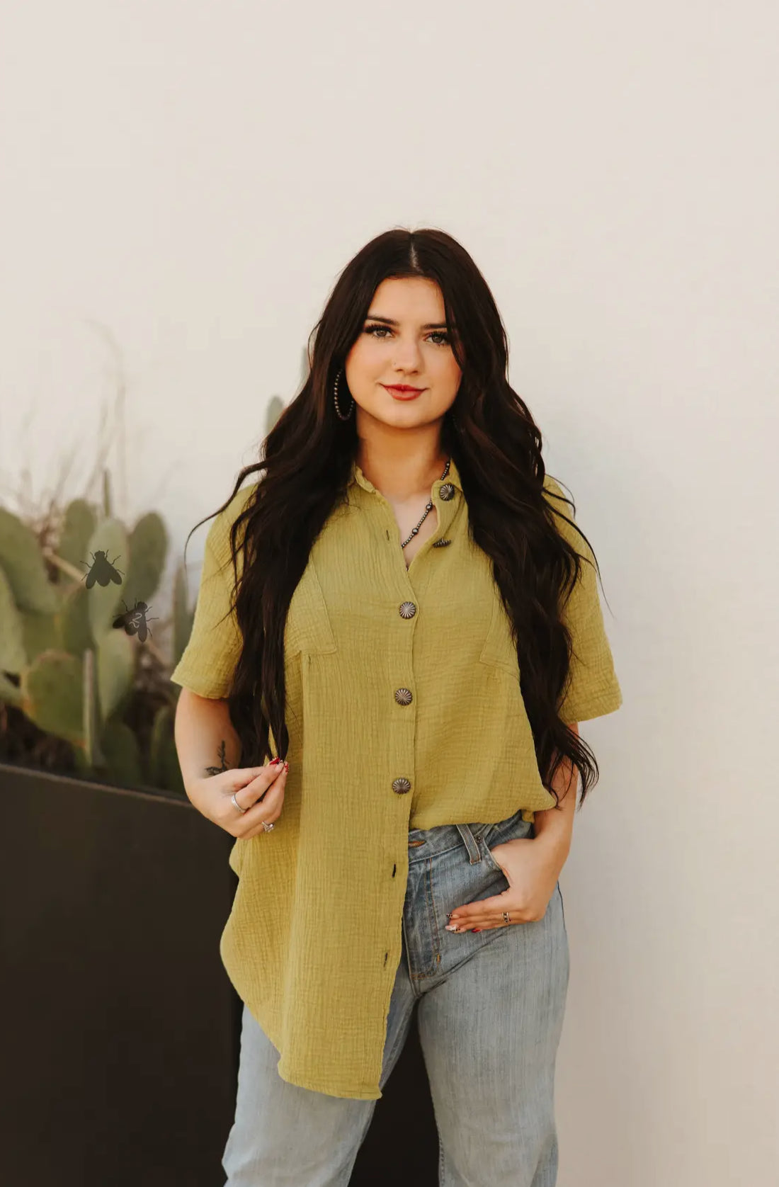 Rodeo Grounds Button Up- Verde