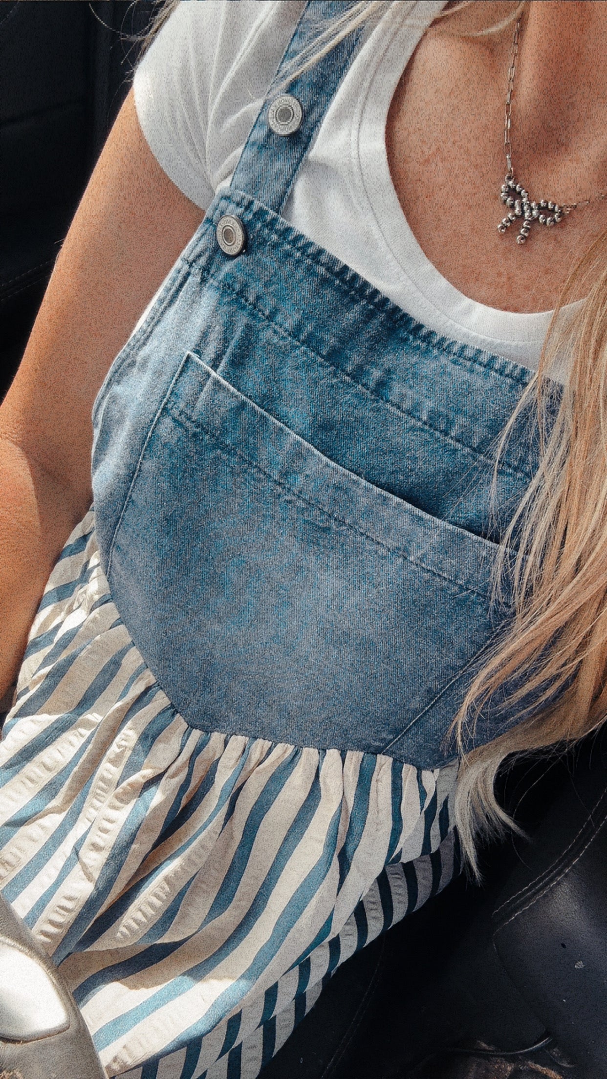 Oddi Royal Striped Overall Dress