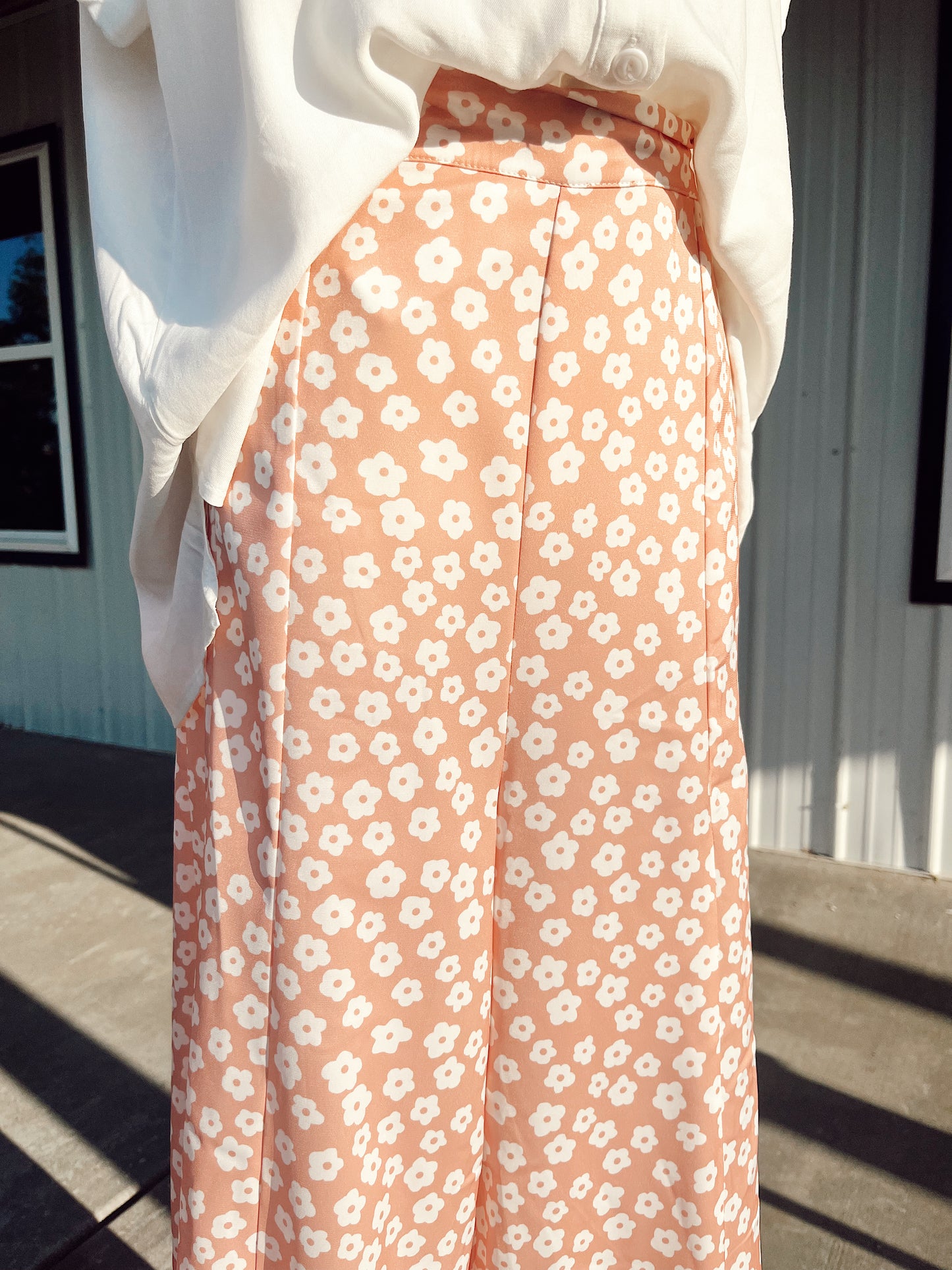 Floral High Waisted Flare Pants