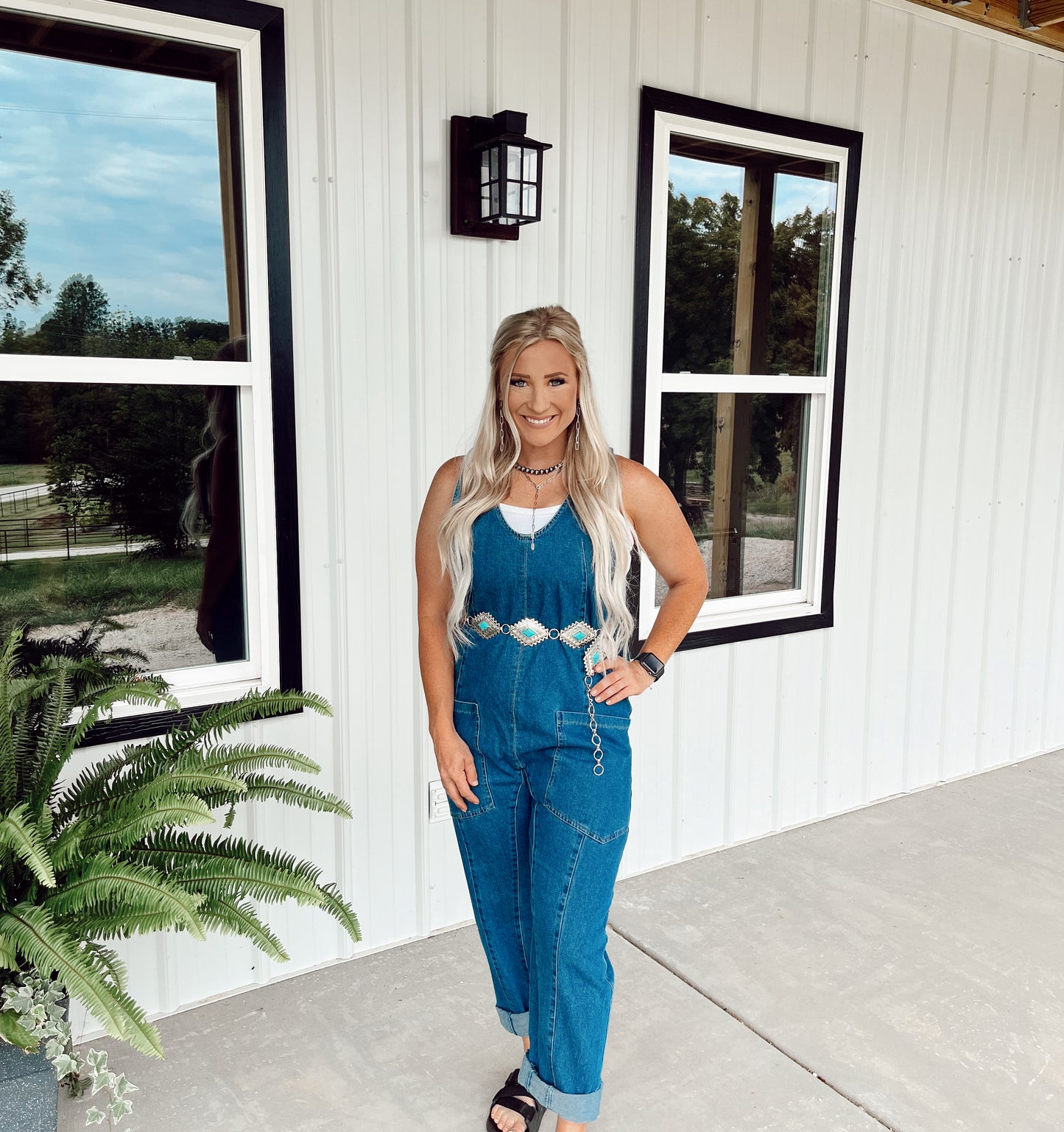 One-And-Done Denim Jumpsuit