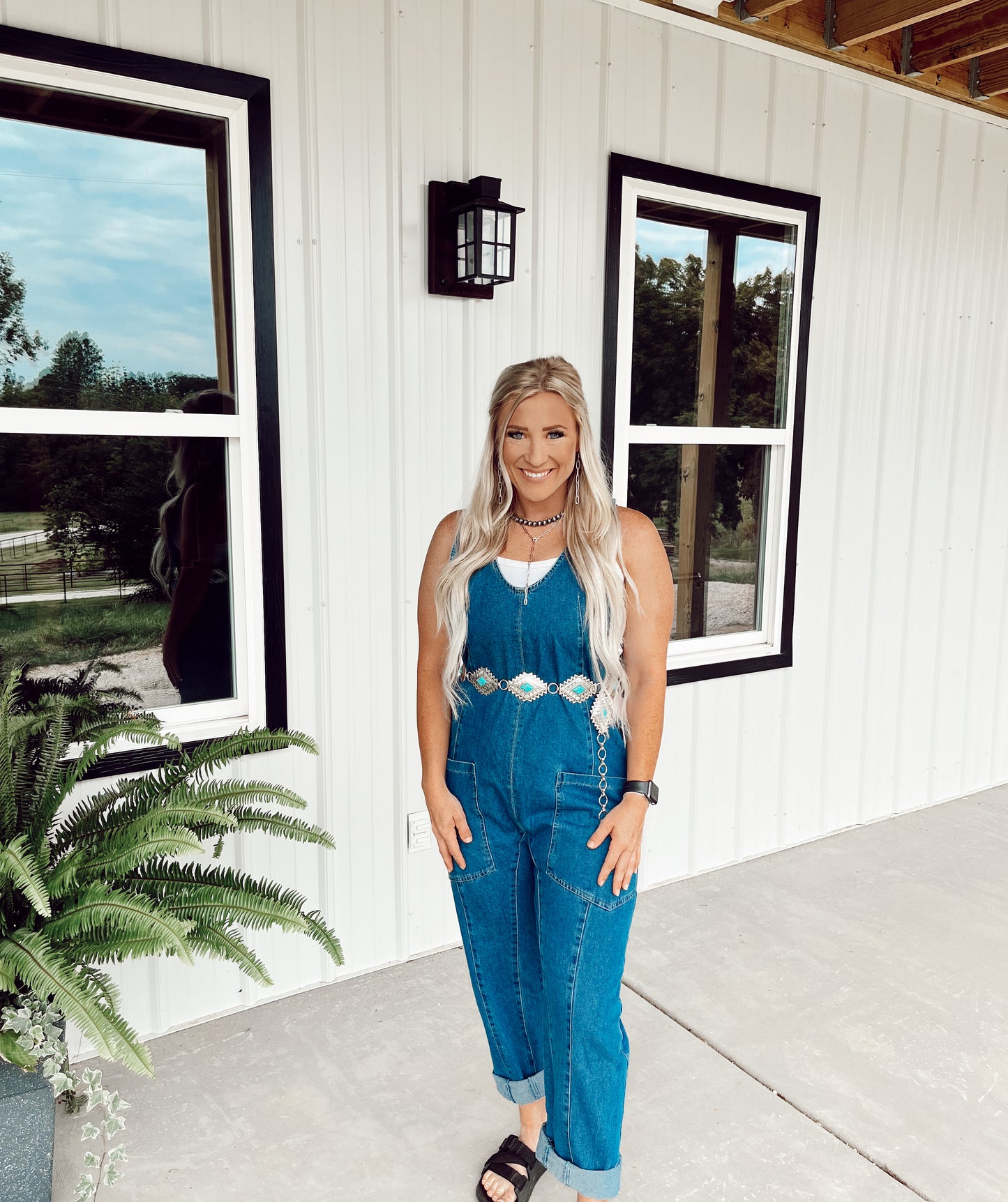 One-And-Done Denim Jumpsuit