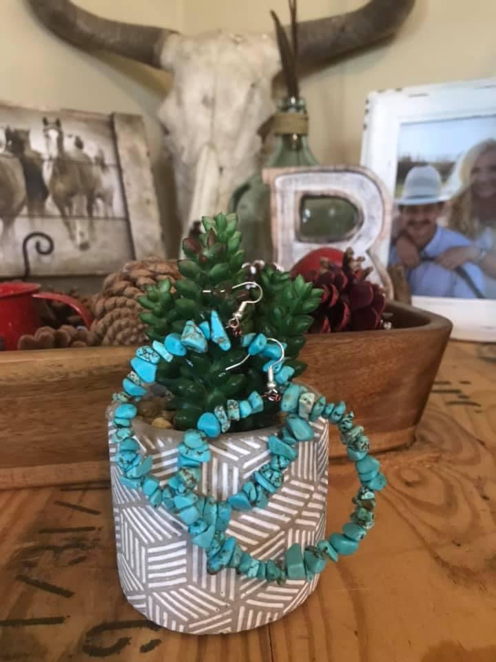 Turquoise hoops, western jewelry