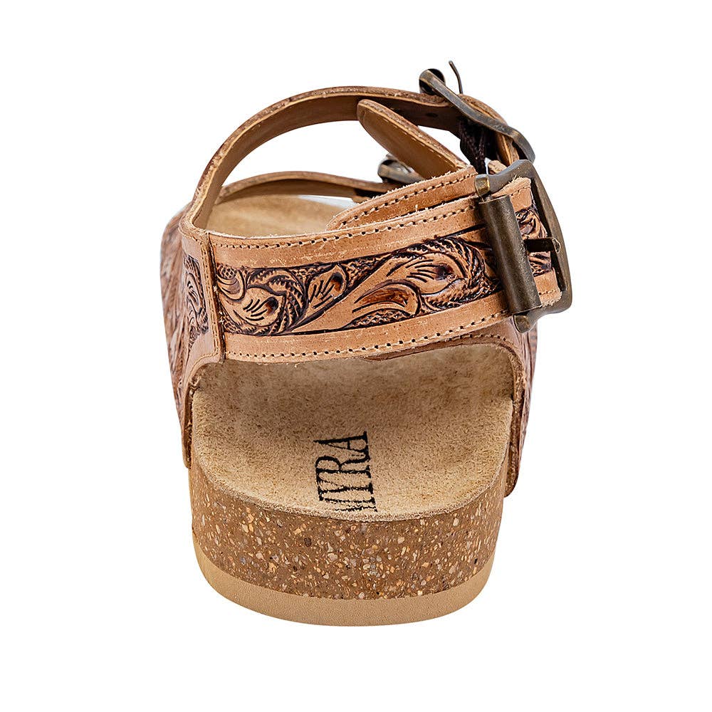 Dixon Trails Hand-Tooled Sandals by Myra